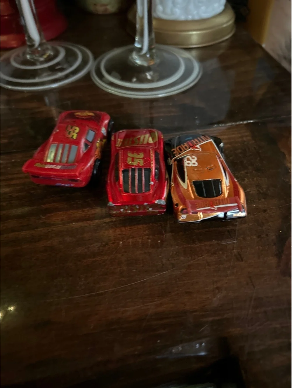 Set of 3 Vintage Disney Pixar Cars  plastic- Diecast Toy Cars